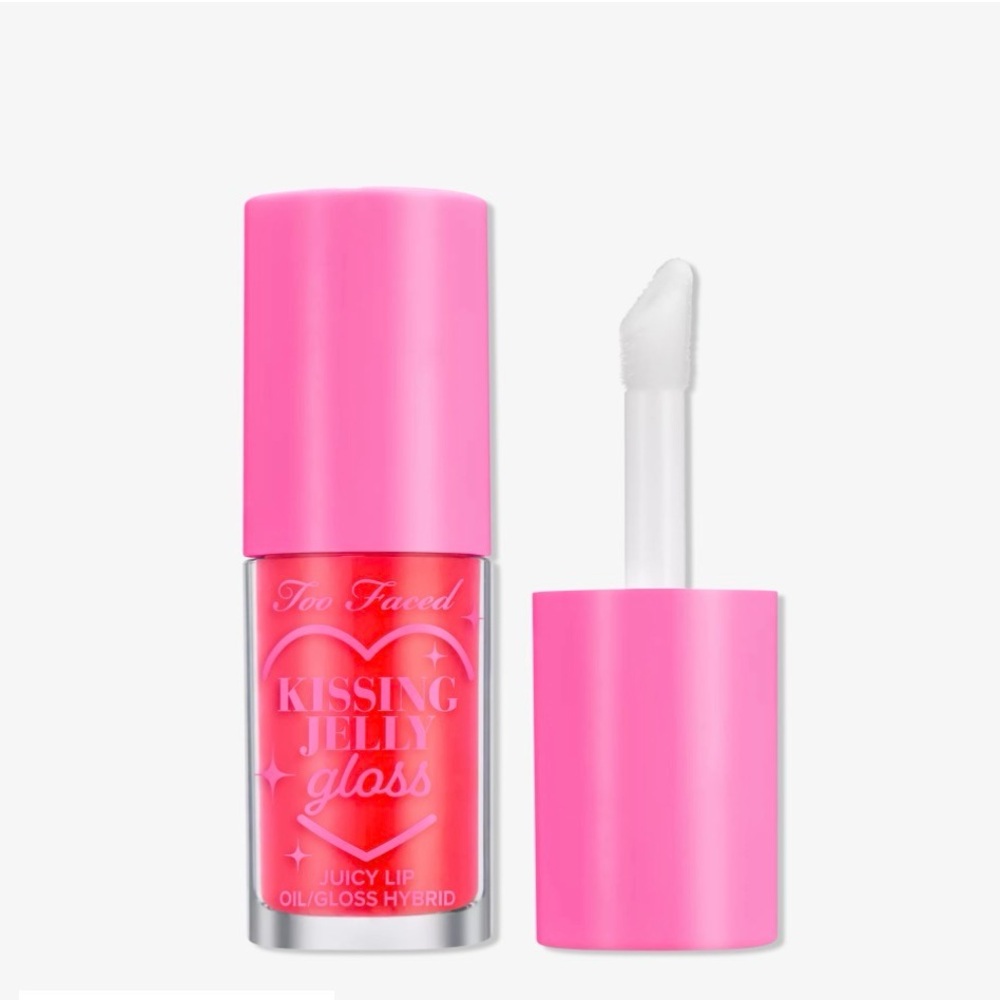 💎 Too Faced Kissing Jelly Hydrating Lip Oil Gloss Sour Watermelon New In Box